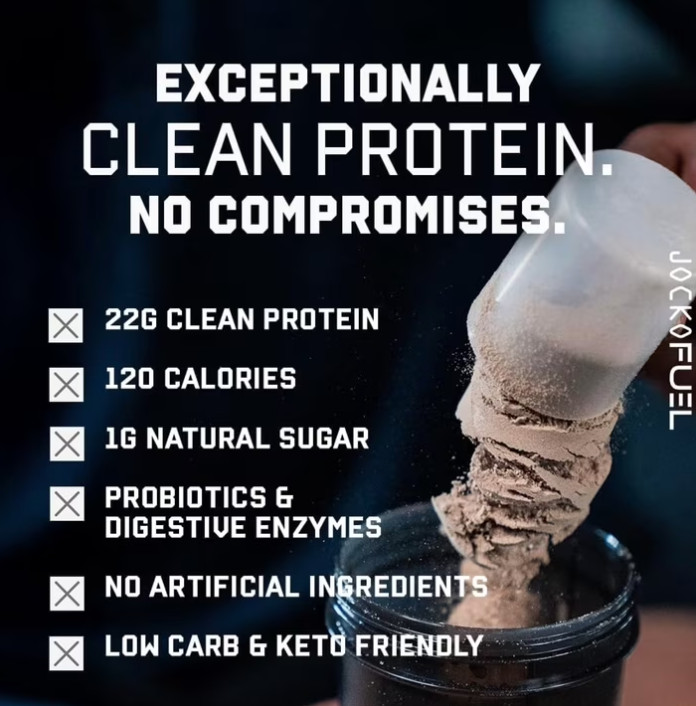Jocko Fuel Whey Protein Powder Chocolate 22g Protein 18 Servings Blend