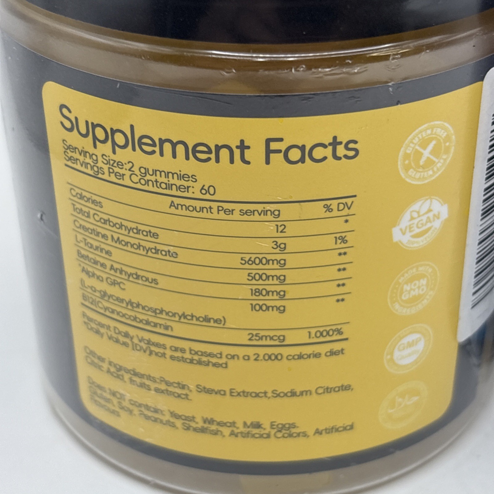 Lot Of 3 Creatine Monohydrate Gummies Lemon Blueberry Mixed Berry 120 Count= 360
