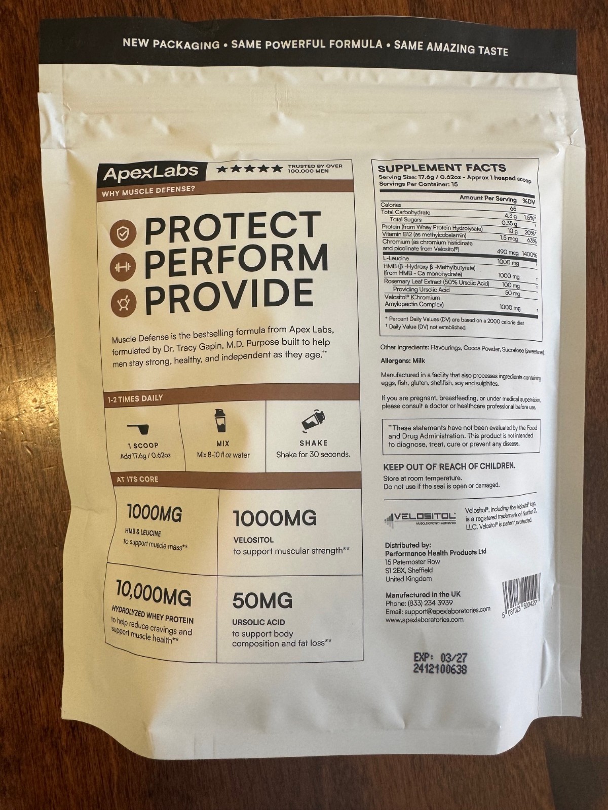 Muscle Defense Chocolate – ApexLabs