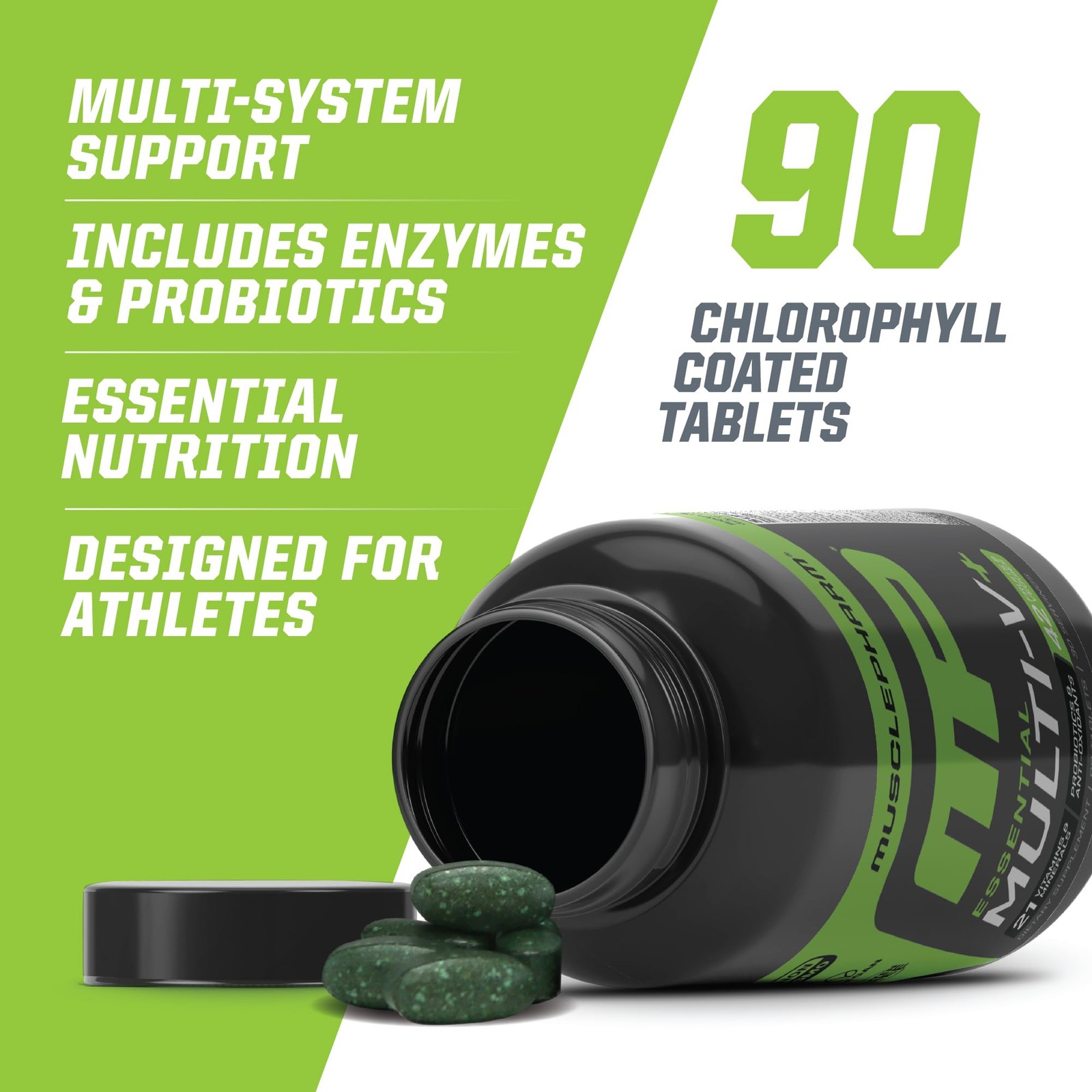 Muscle Pharm Essentials Multi-V+, The Athlete’s 90 Count (Pack of 1)