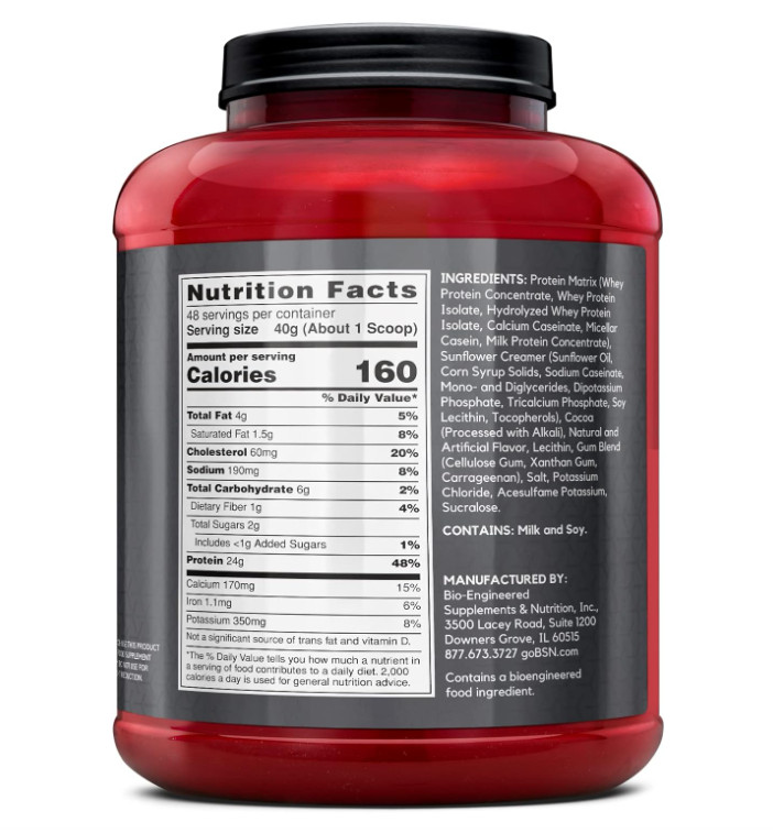 BSN SYNTHA-6 Edge Protein Powder, Chocolate Milkshake, 48 Servings