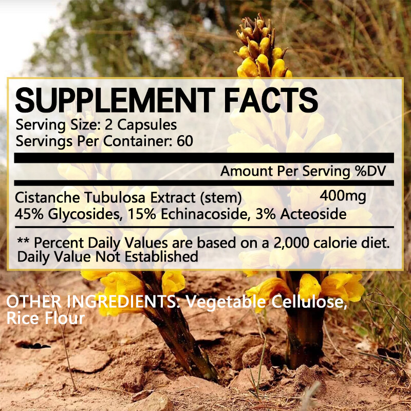 Cistanche Deserticola Capsules – Daily Health Supplement – Mood, Muscle Support