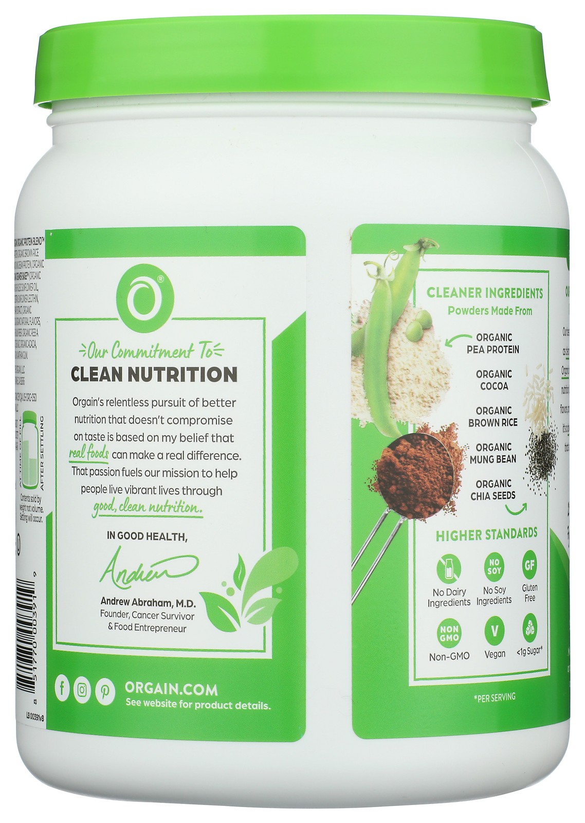 Organic Plant Based Protein Powder By Orgain Creamy Chocolate Fudge 1 Pack