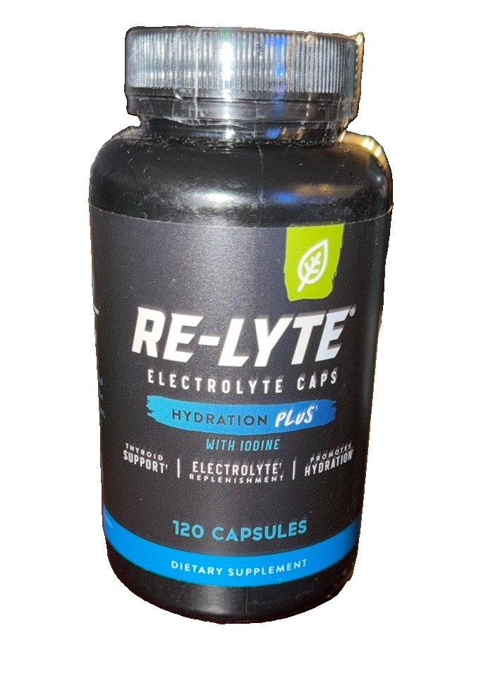 Re-Lyte Electrolyte Caps Hydration Support Capsules, 120 Count NEW 01/2028