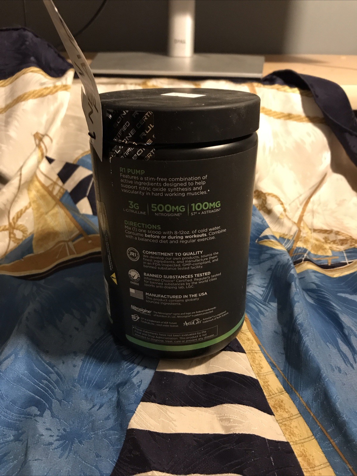Rule One Pump Non Stim Nitric Oxide Support Grape 30 Servings