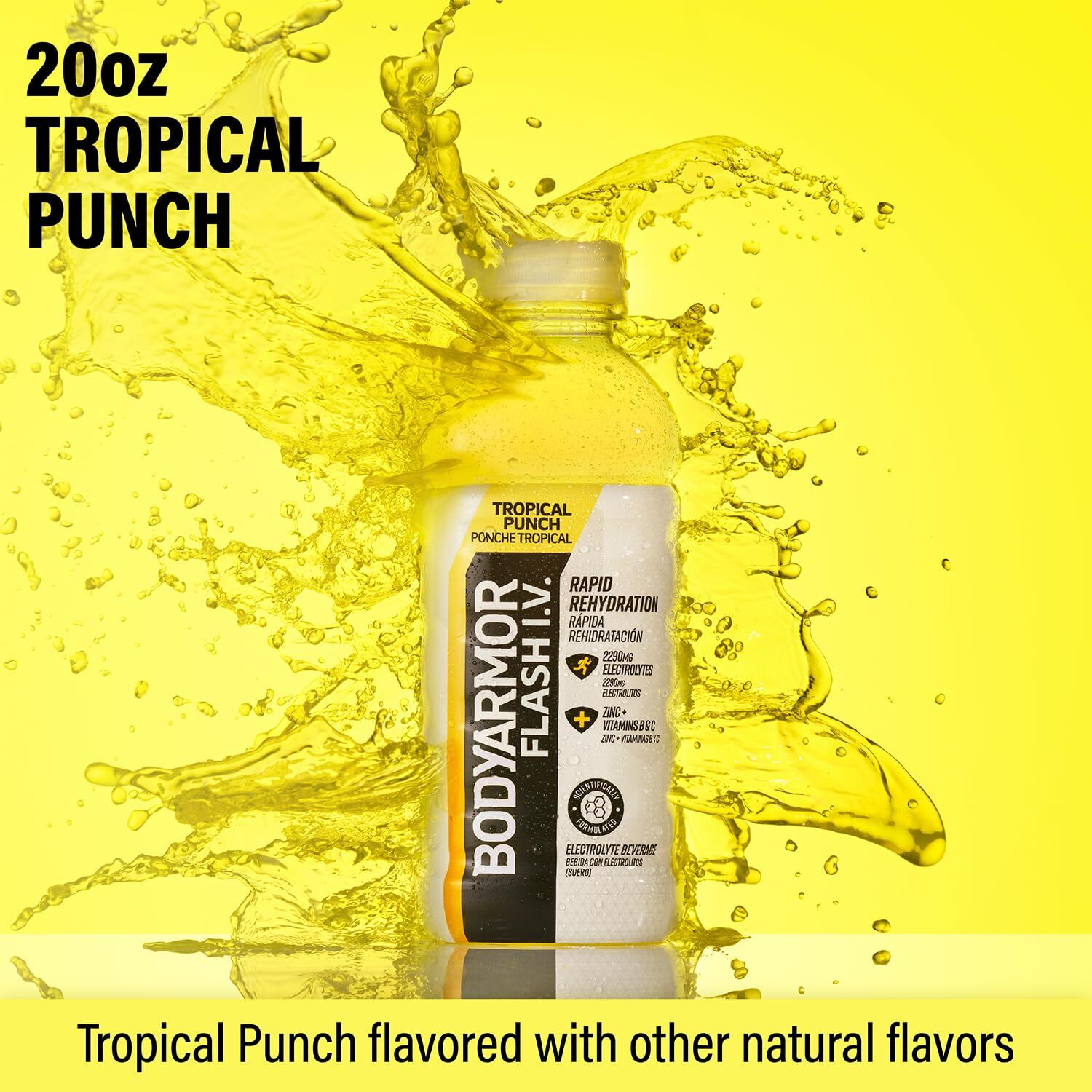 BodyArmor Flash IV Coconut Water Drink Pack of 12 Immunity Hydration 20 Oz