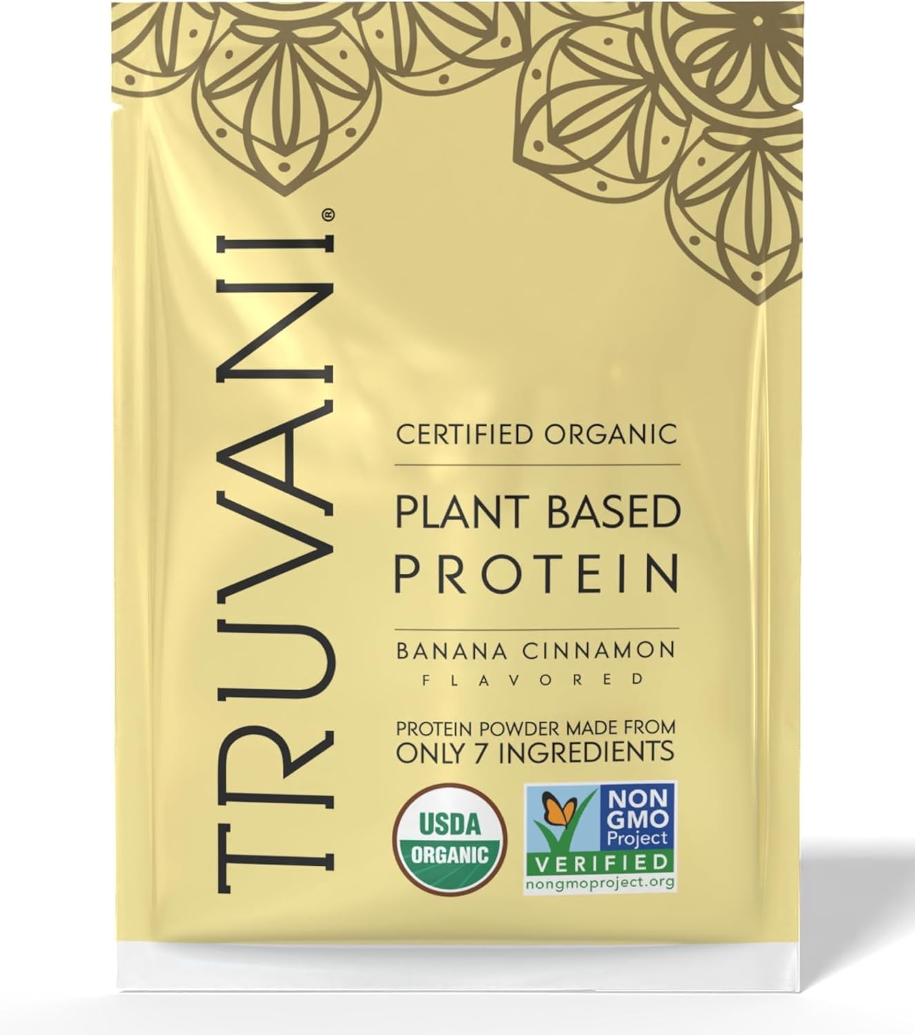 Truvani Vegan Pea Protein Powder | Banana Cinnamon | 20g Organic Plant Based Pro
