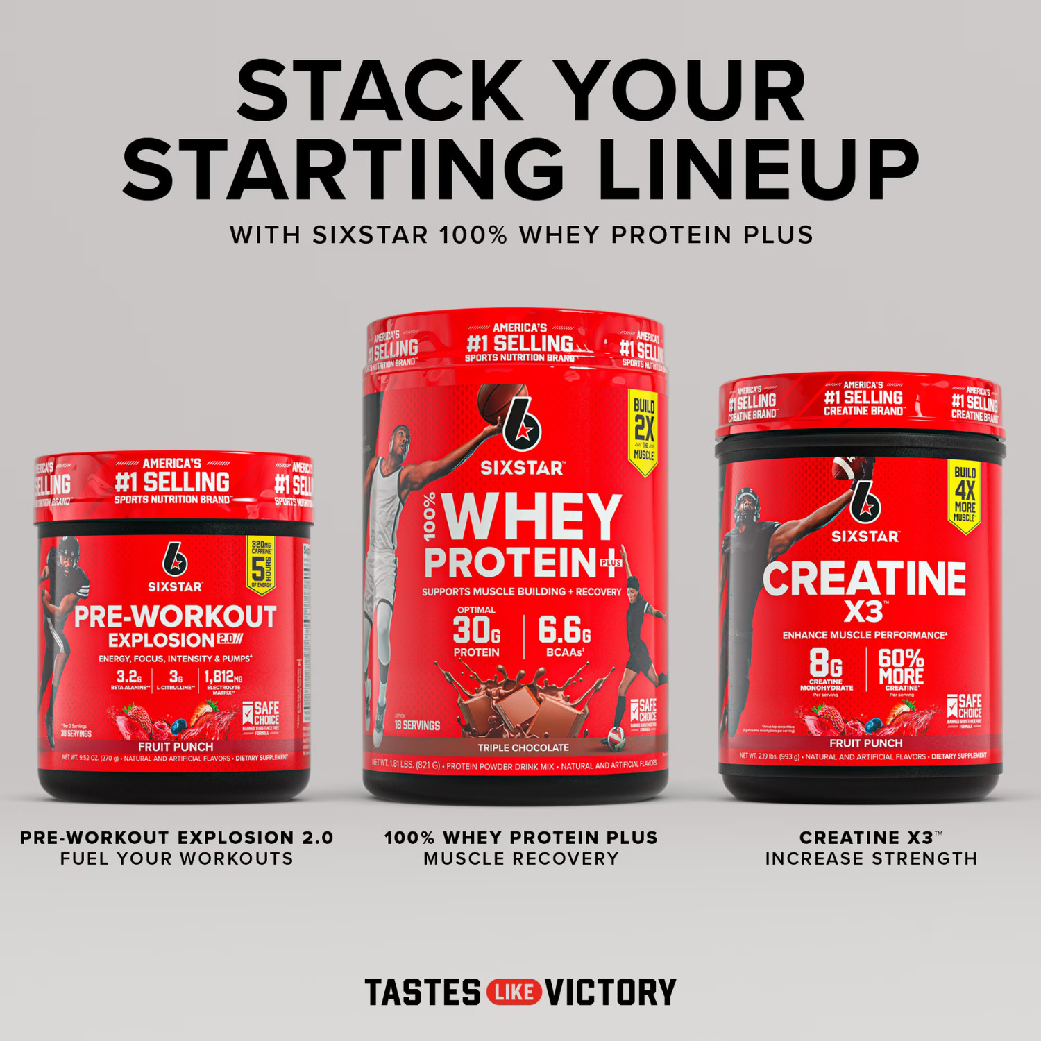 Six Star 100% Whey Protein Plus 30g Triple Chocolate Powder 1.81 lb, 2 Pack