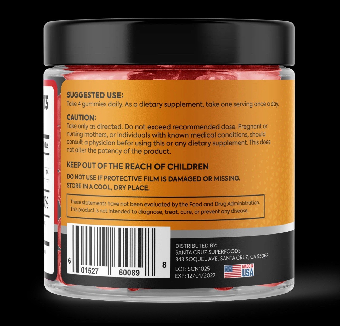 Santa Cruz Superfoods – Mango Peach Creatine Gummies 120ct