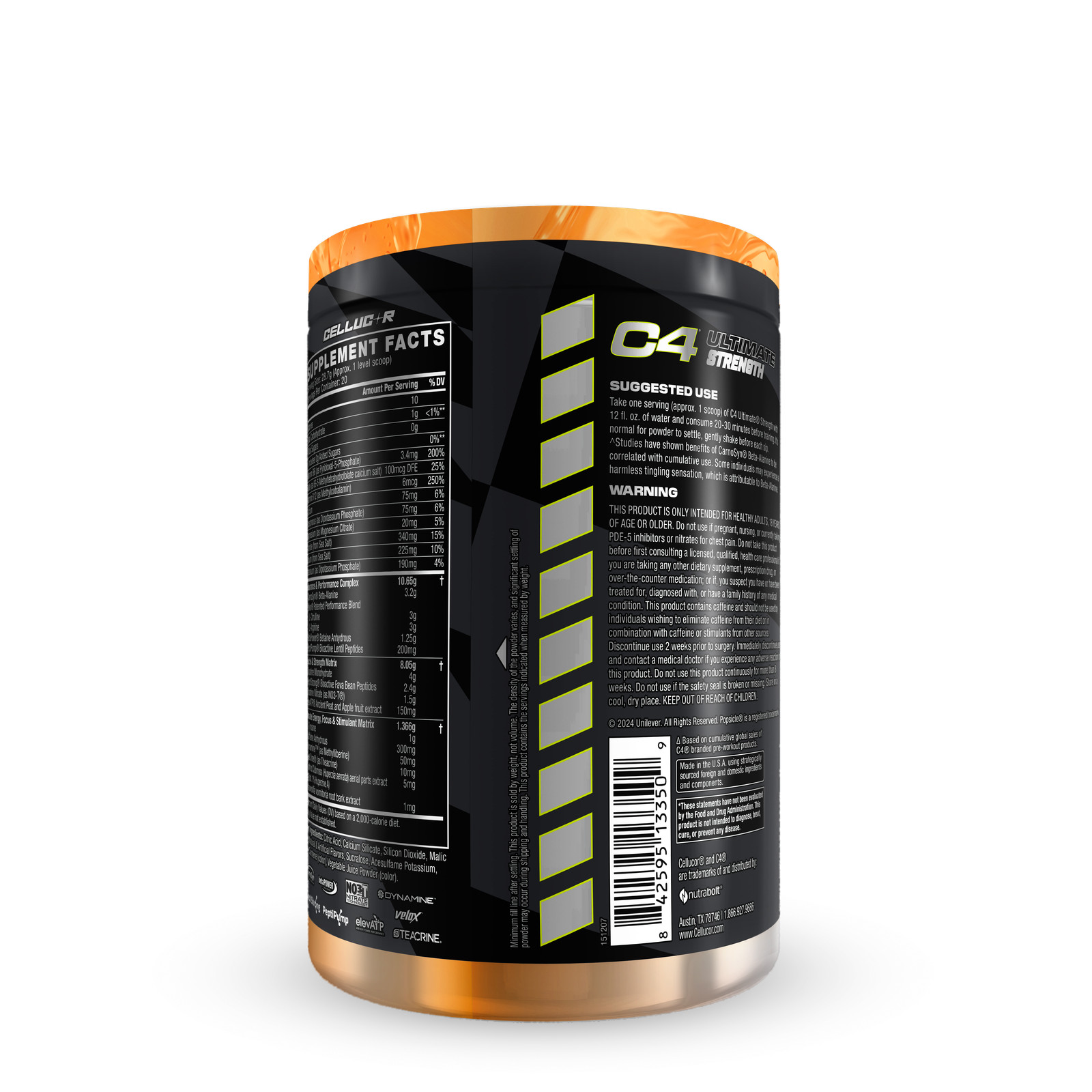 C4 Ultimate Strength Pre-Workout – Orange Popsicle (20 Servings)