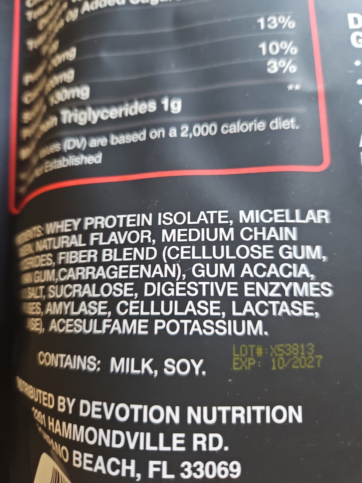 Devotion Gingerbread Protein Powder 20 Servings 20.74 Oz Expires 10/27