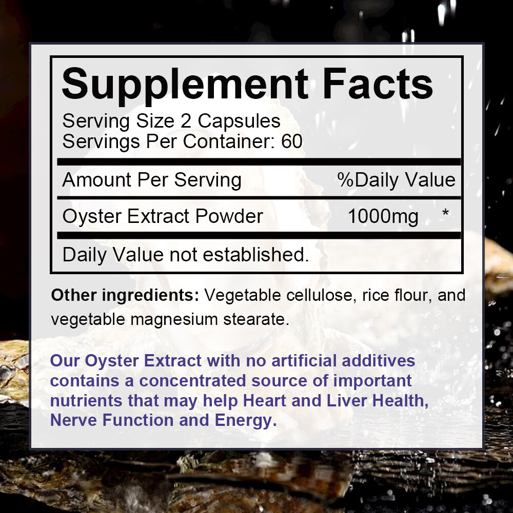 Oyster Extract-Energy & Stamina Complex For Men And Women Energy And Immunity