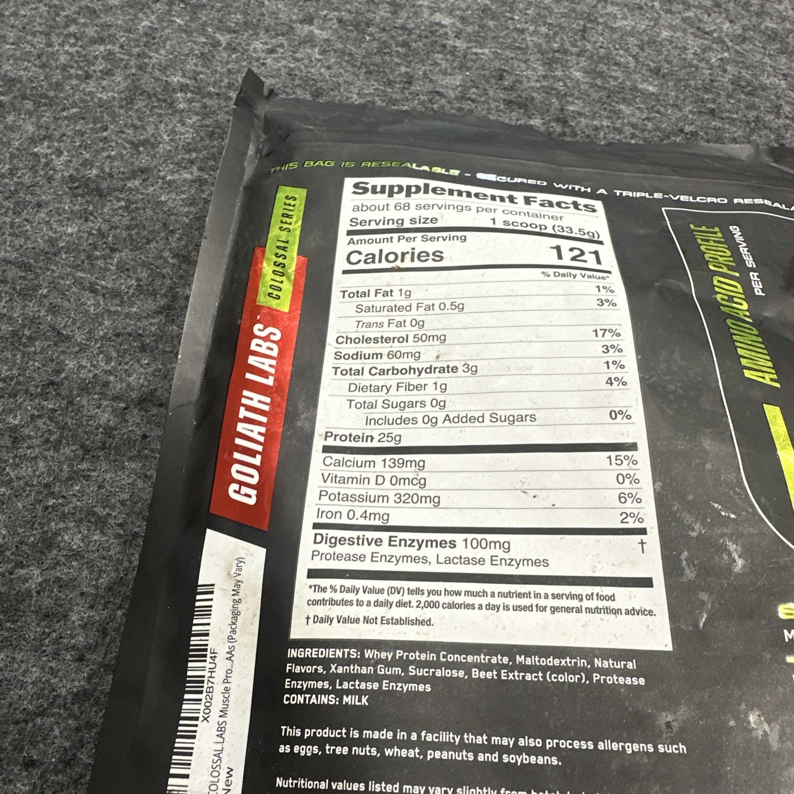 Goliath Labs Whey Muscle Protein Powder Strawberry Smoothie 5lb