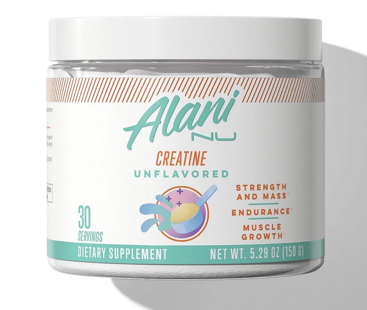 Alani Nu Creatine Monohydrate Powder 150 Grams (5.29 oz), Unflavored 30 Servings