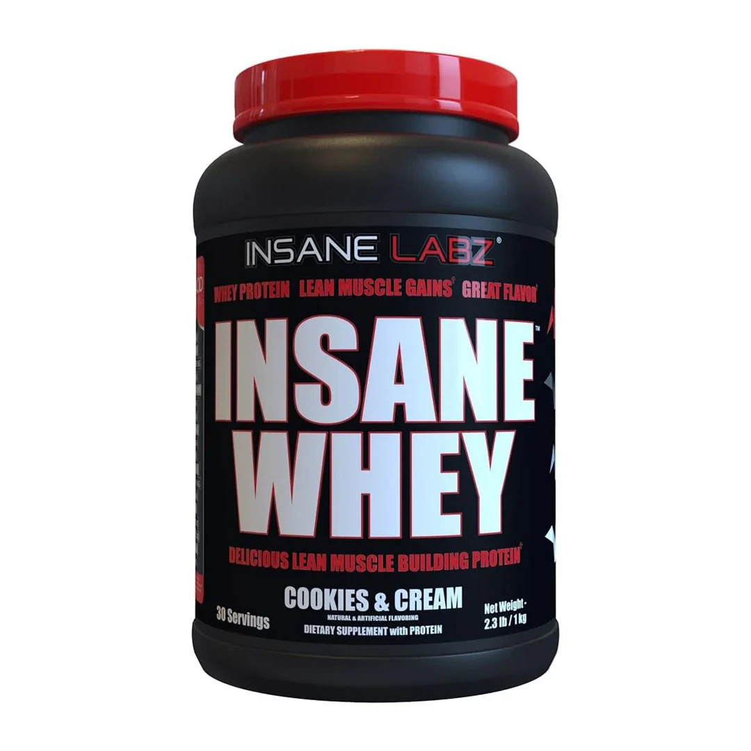 Insane Labz Insane Whey,100 Muscle Building COOKIES N CREAM 2LB