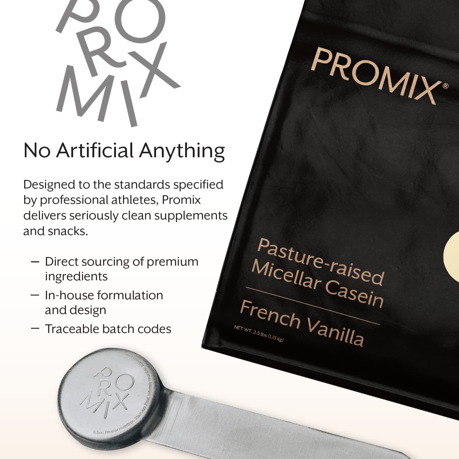 Promix Nutrition Casein Protein Powder – Grass Fed Pasture Raised Slow Release