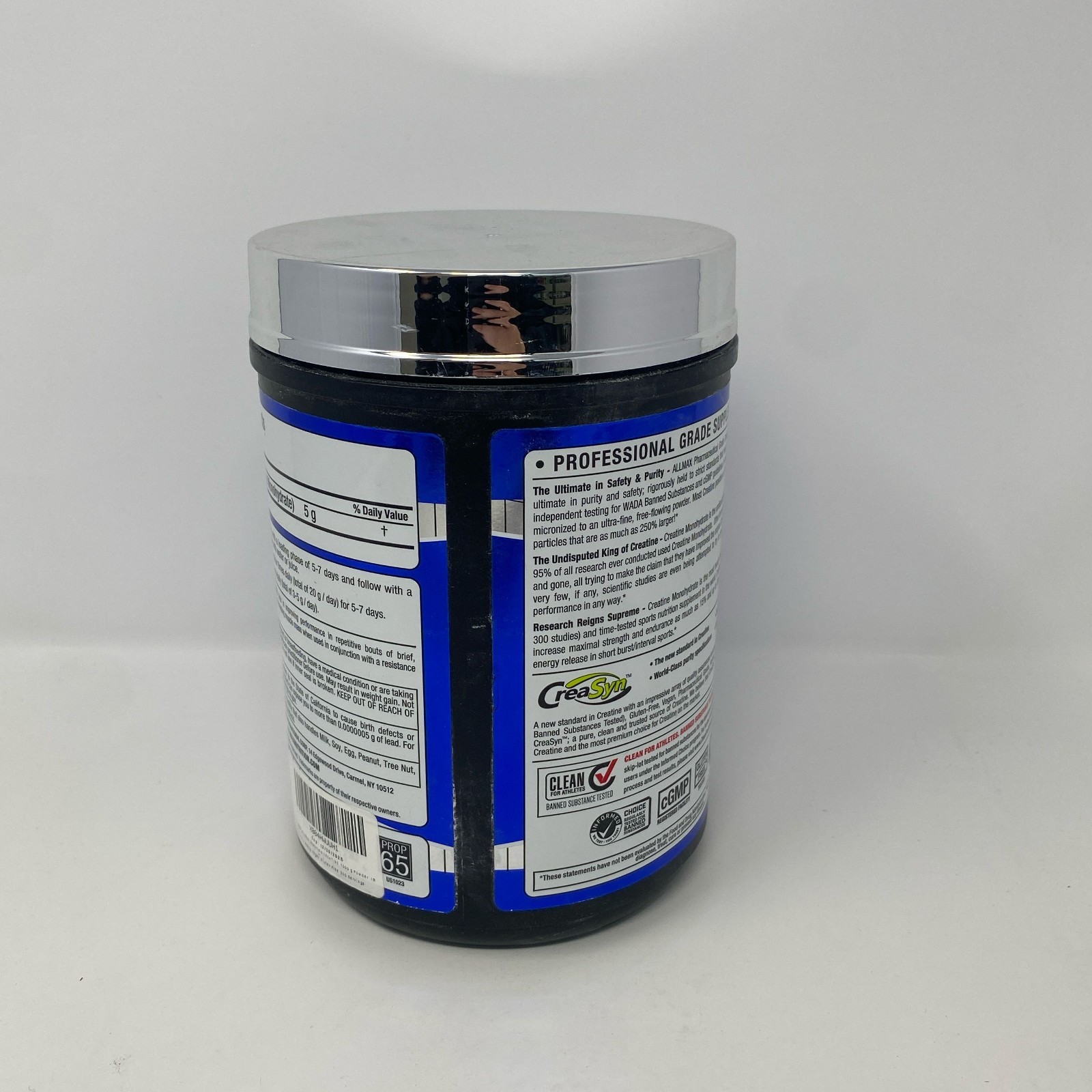 Allmax Creatine Monohydrate 1000g Blue/Silver Jar – Unflavored