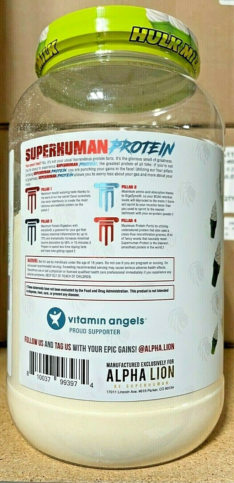 Alpha Lion Superhuman Protein 100% Premium Whey Isolate 28 Servings 5 Flavors