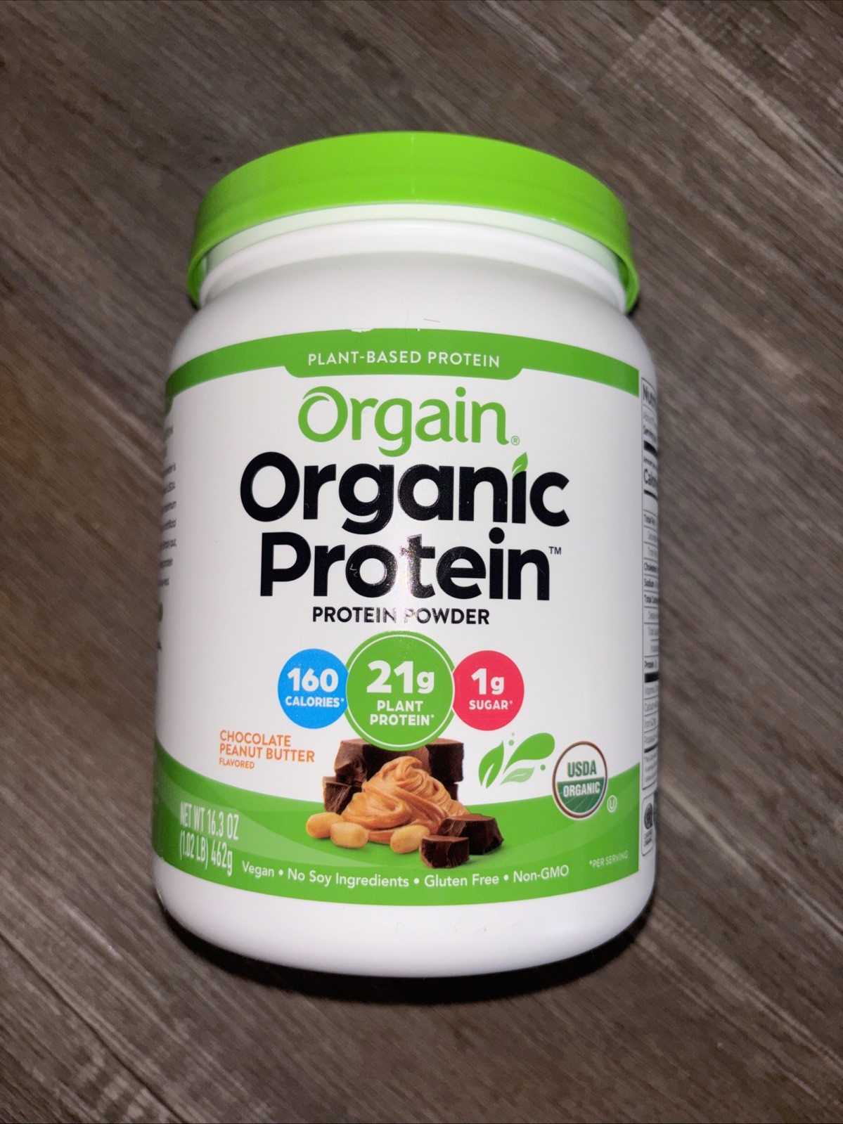 Orgain Organic Vegan 21g Protein Powder -Chocolate Peanut Butter – 16.3oz