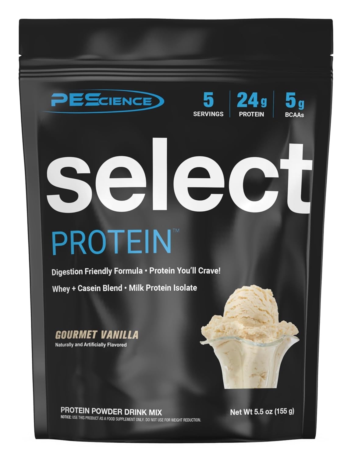 Whey and Casein Protein Powder, Lean Protein Supplement, 5 Servings, Gourmet