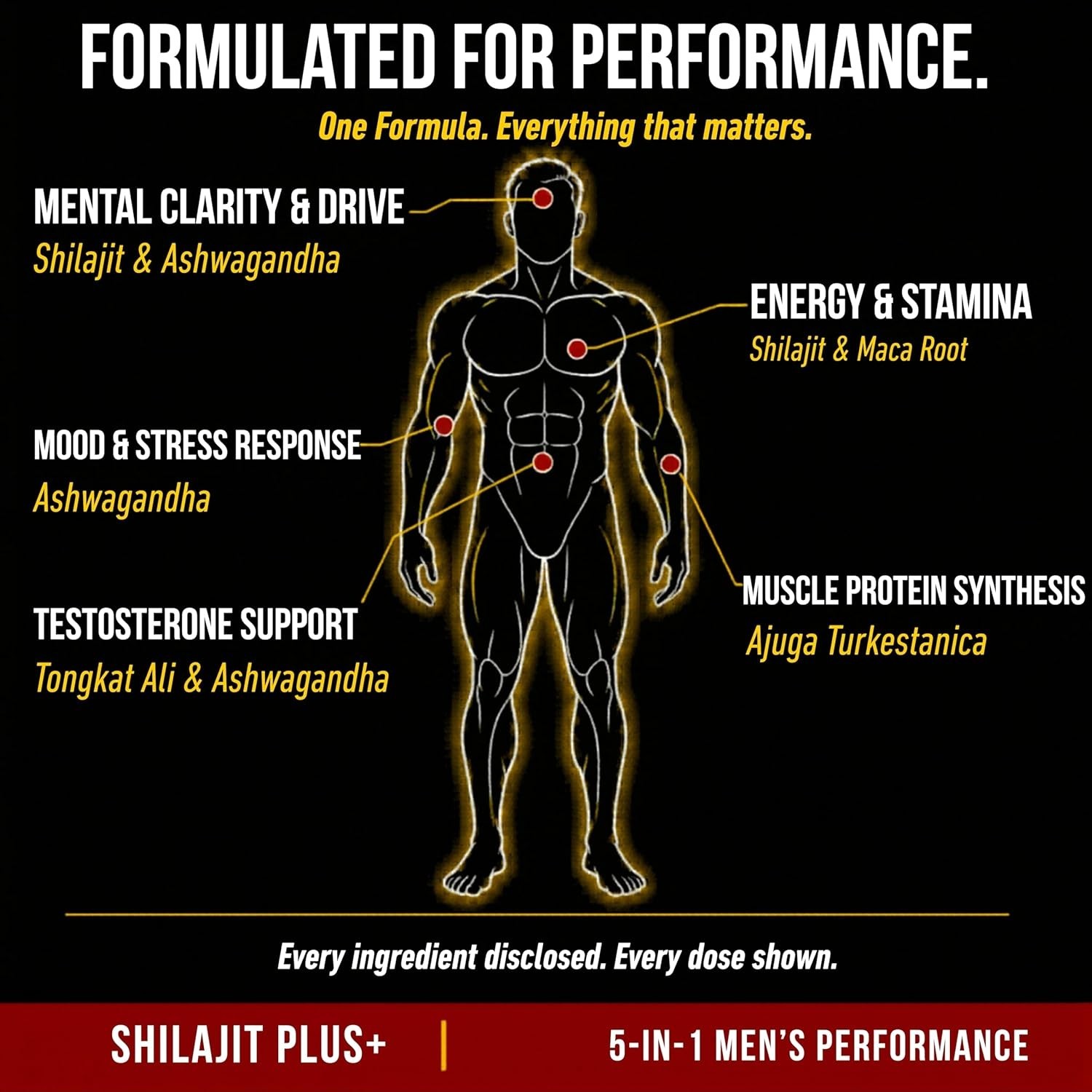 Highest Potency Black Shilajit for Men -80% Fulvic Acid – Natural Test Booster