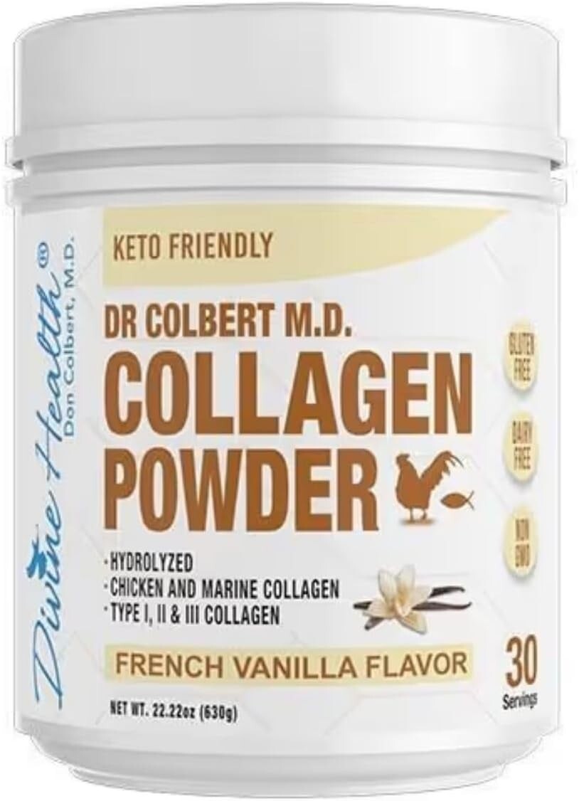 Divine Health Dr. Colbert Keto Zone Vanilla Collagen Powder® (30 Servings)
