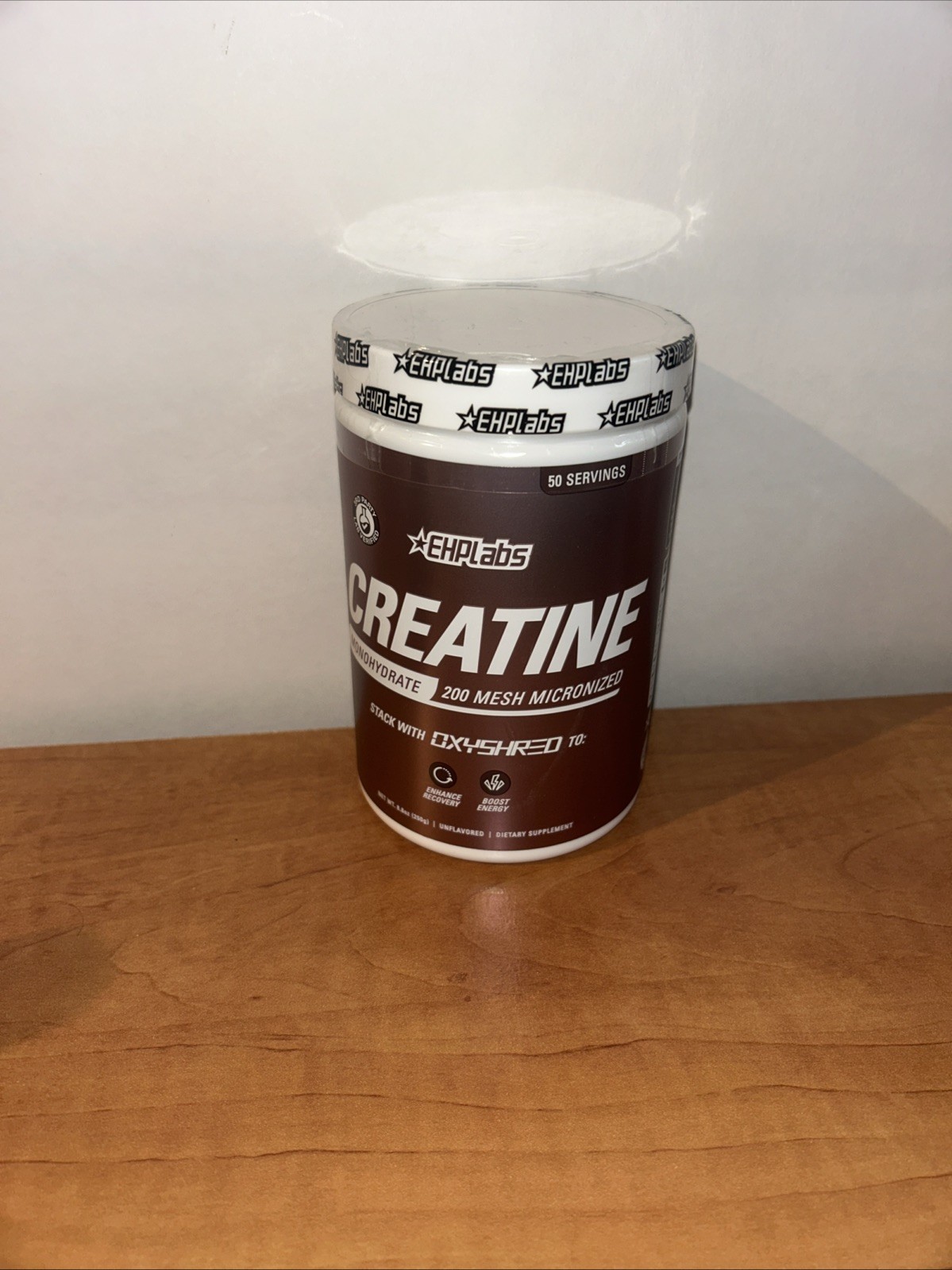 EHPlabs Creatine Monohydrate Powder Unflavored 50 Servings 250 g