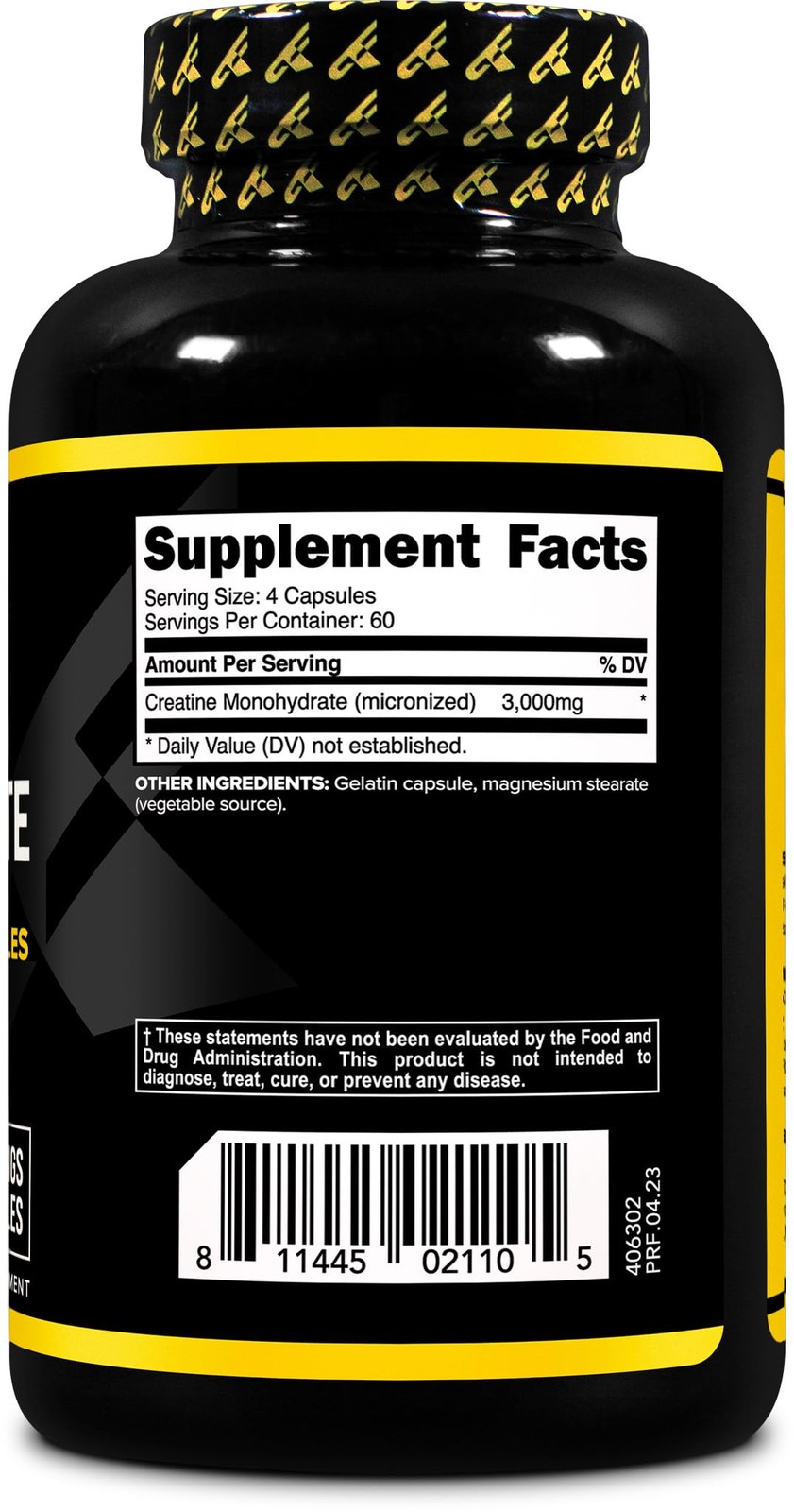 Primaforce Creatine Monohydrate Capsules 240 Capsules, 3,000mg per Serving, …