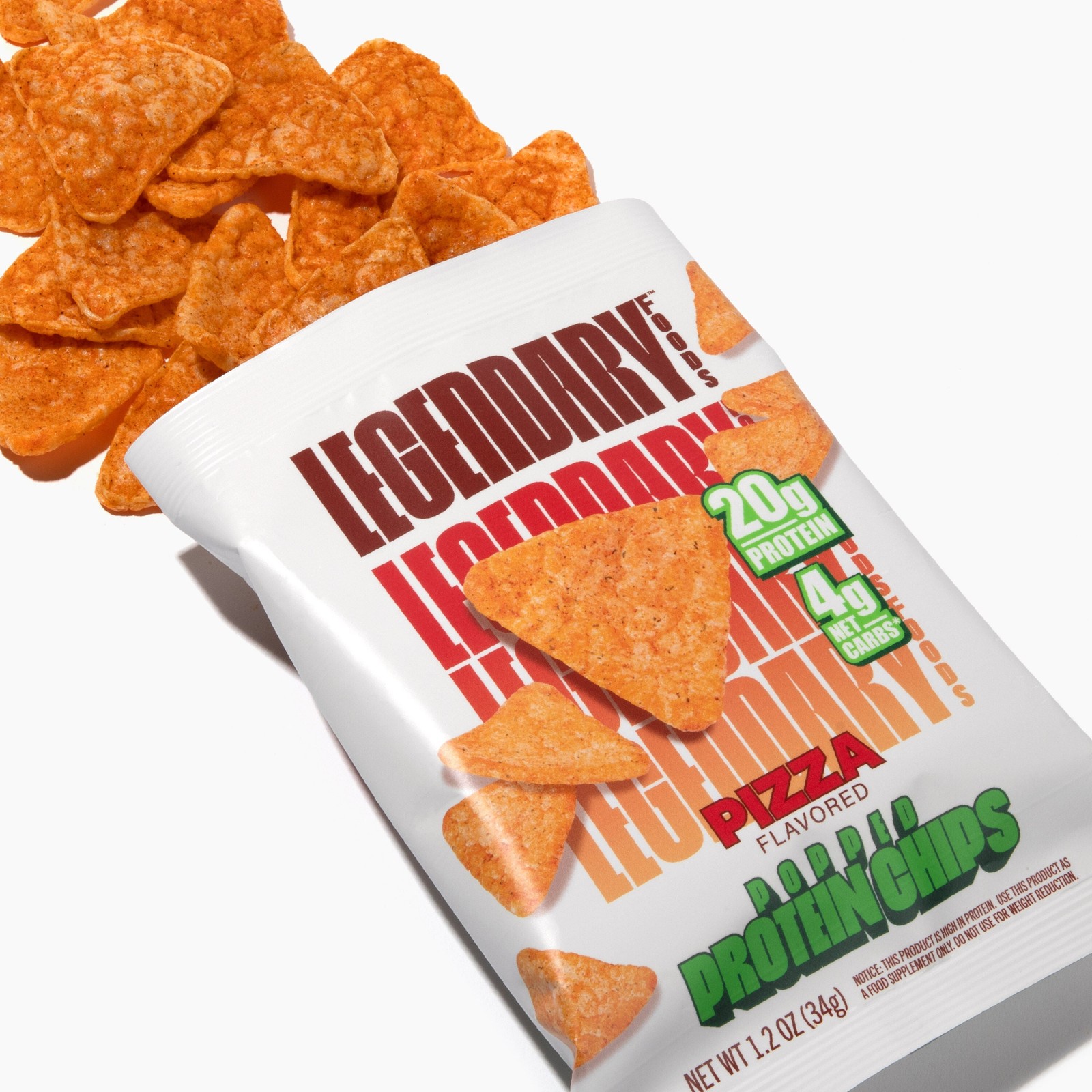 Popped Protein Chips – Pizza (7 Bags)