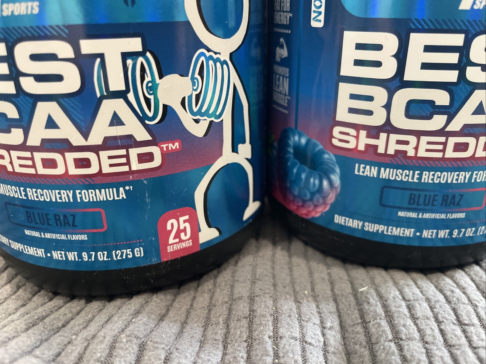 BPI Sports Best BCAA Shredded 25 Servings Blue Raz 2 Containers 05/27