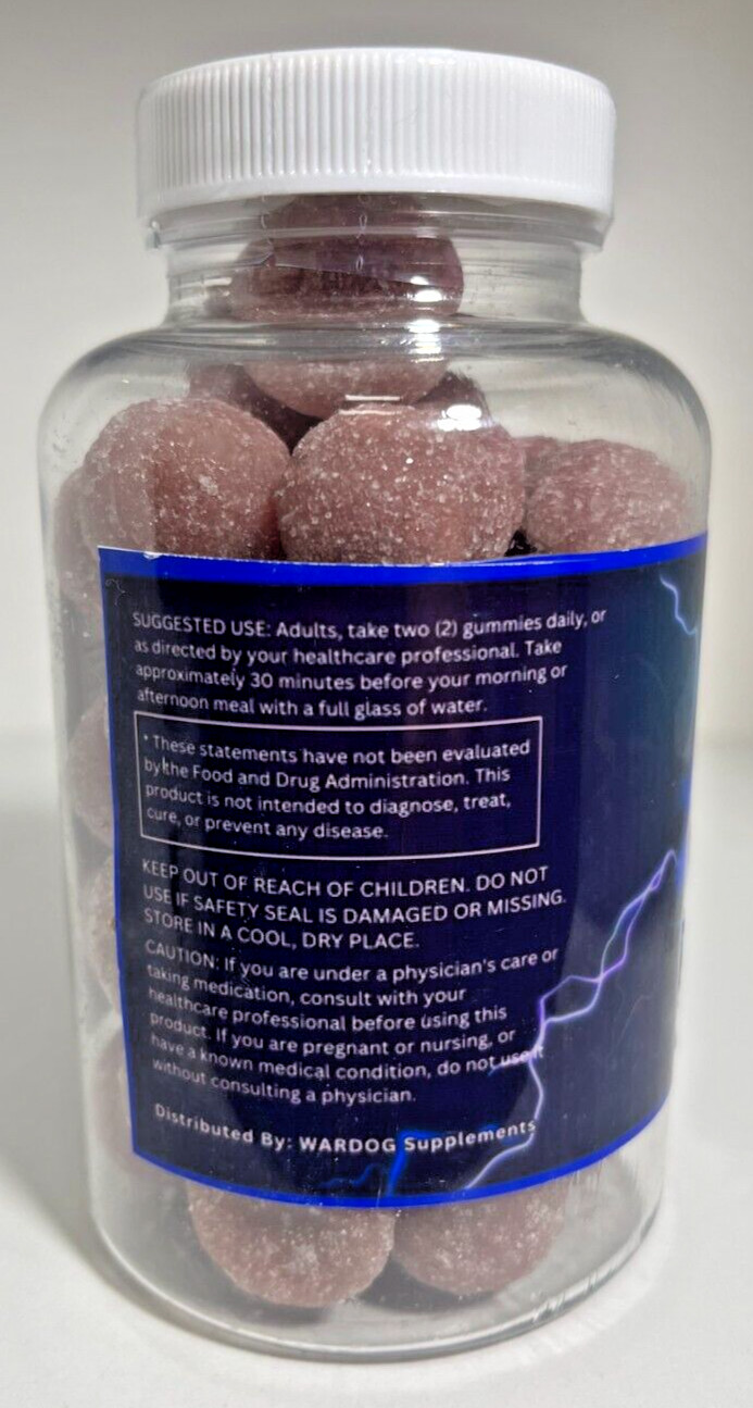 War Dog Creatine Gummies 2000mg Creatine Chews Lean Muscle 60 Count 2 Flavors