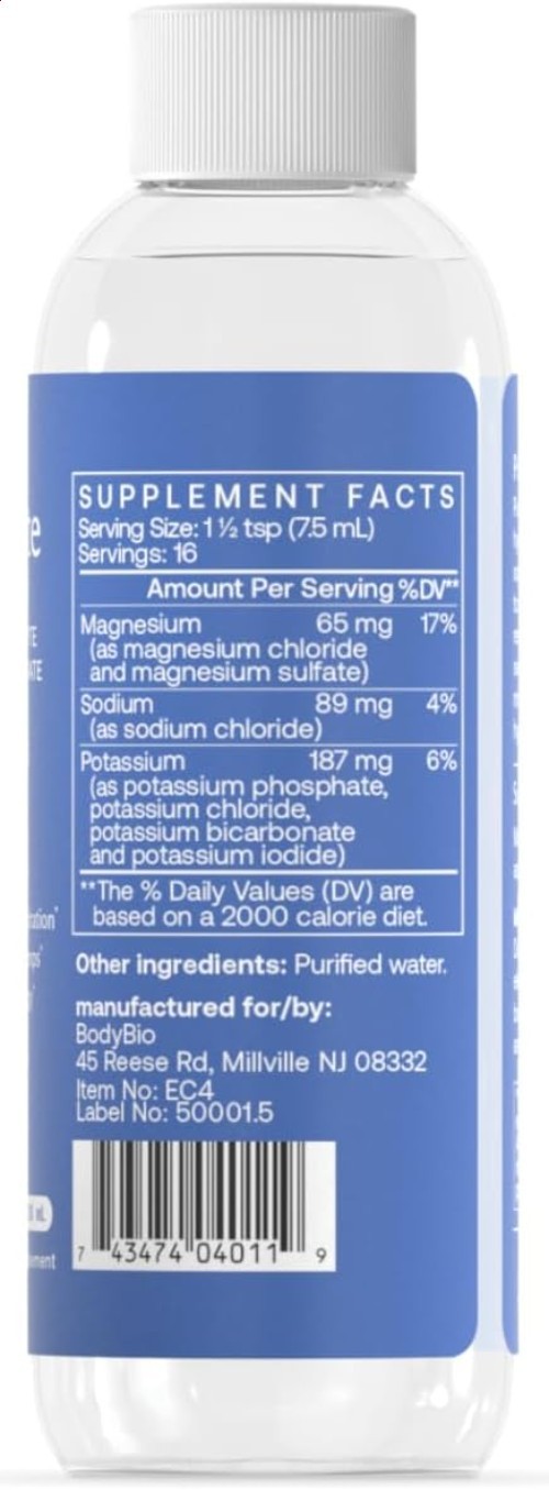 e-Lyte Liquid Electrolytes 4oz Unflavored Zero Sugar Keto Clean Hydration Energy