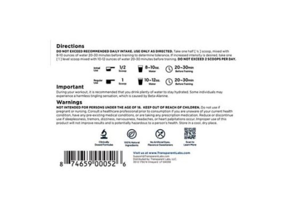 Lean Cutting Pre-Workout Formula – Blue Raspberry (0.92 Lbs. / 30 Servings)