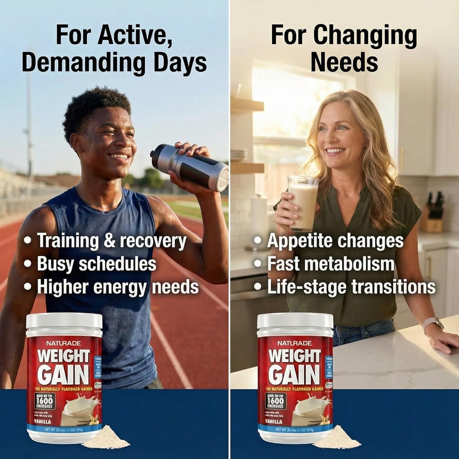 Weight Gain Nutrition Drink Mix Healthy Weight Support Balanced Calories W/