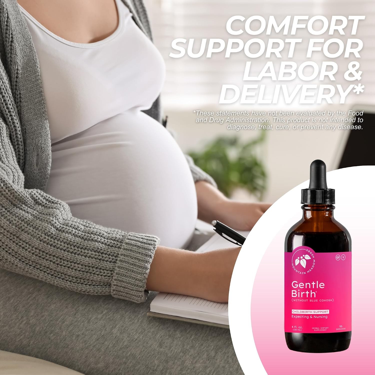 Mountain Meadow Herbs Gentle Birth for Birth Prep/Labor Prep, Fast Acting Liquid