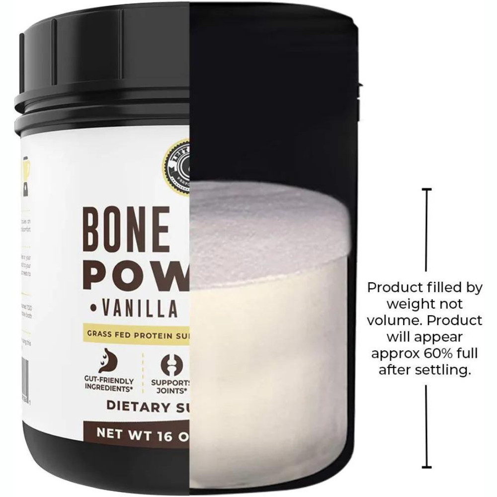 Left Coast Performance Bone Broth Protein Powder, Vanilla Grass Fed Non-GMO 16oz