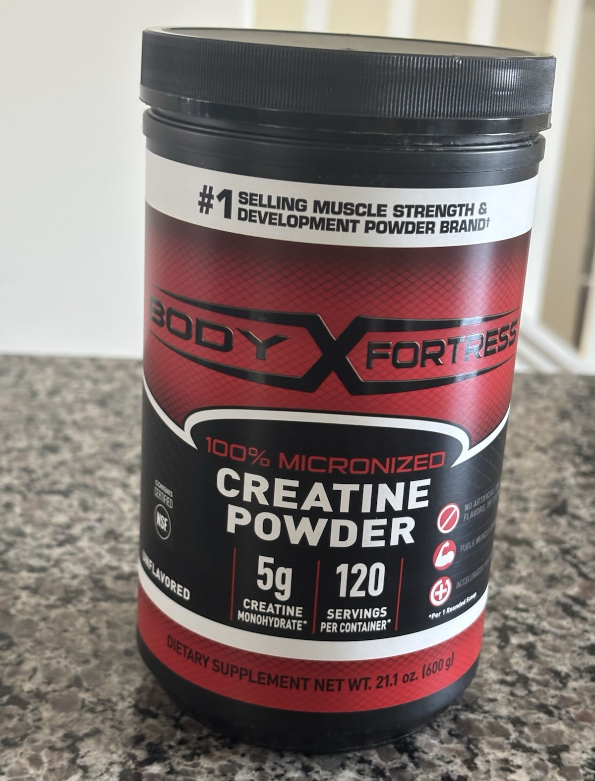 Body Fortress Micronized Creatine Monohydrate Powder Unflavored 21.1 oz