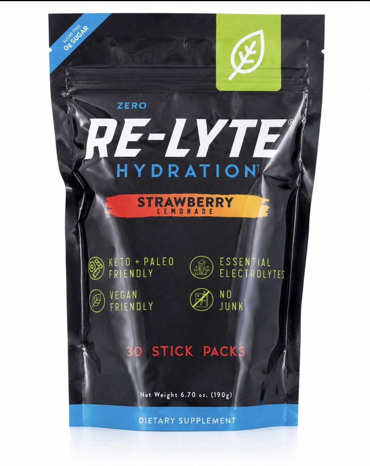 Re-Lyte Hydration Electrolyte Drink Powder Mix (Strawberry Lemonade) 30 Stick