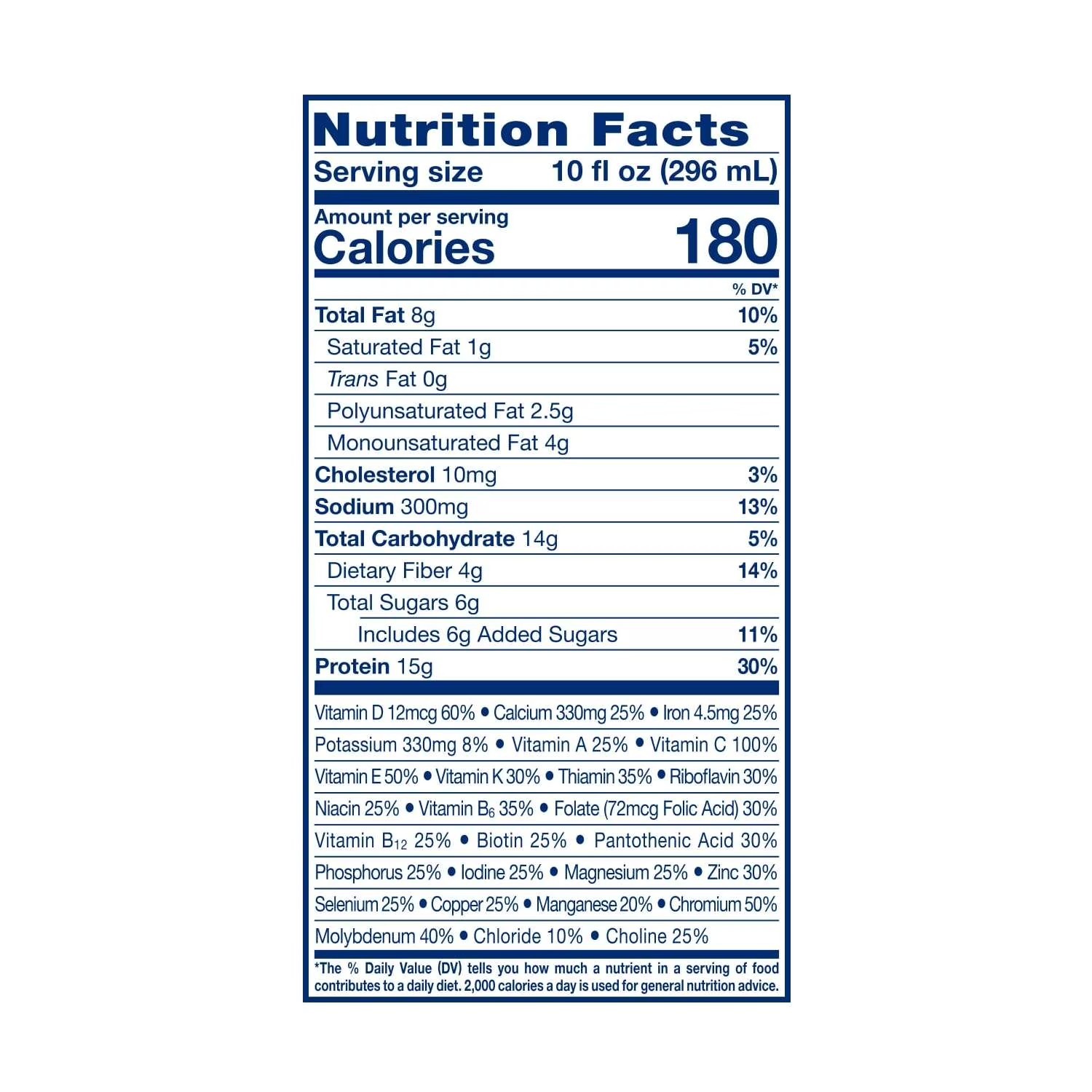Glucerna Hunger Smart Diabetic Protein Shake Classic Vanilla 10oz Bottle 6ct