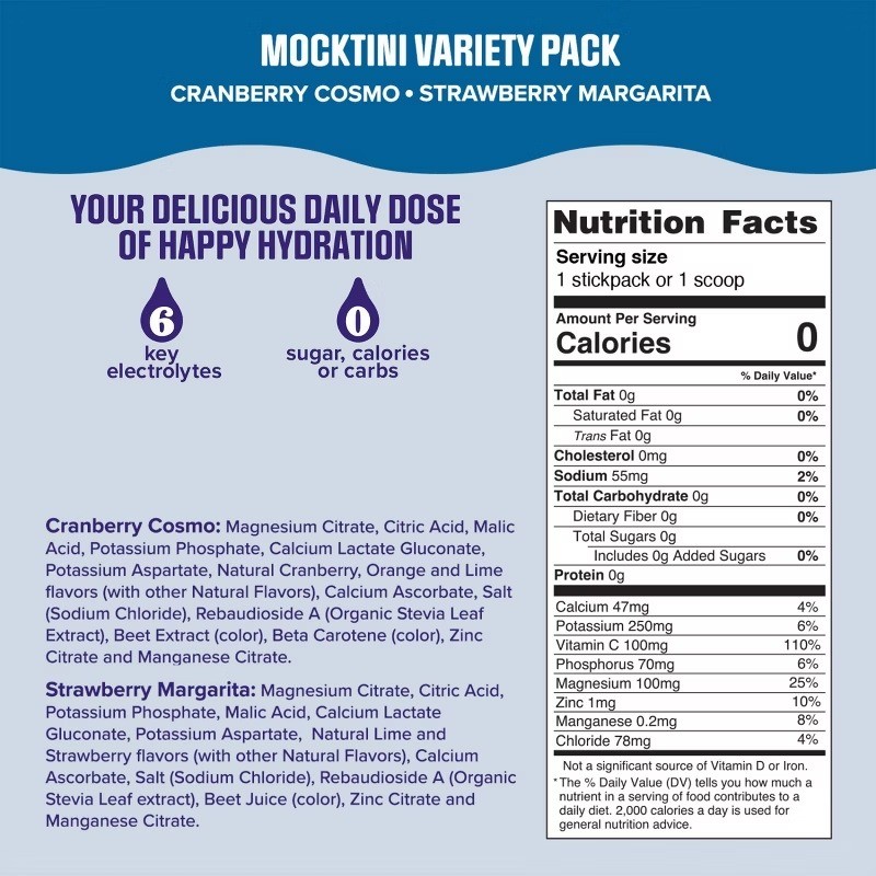 Mocktini Variety Pack Electrolyte Drink Mix – 6pk
