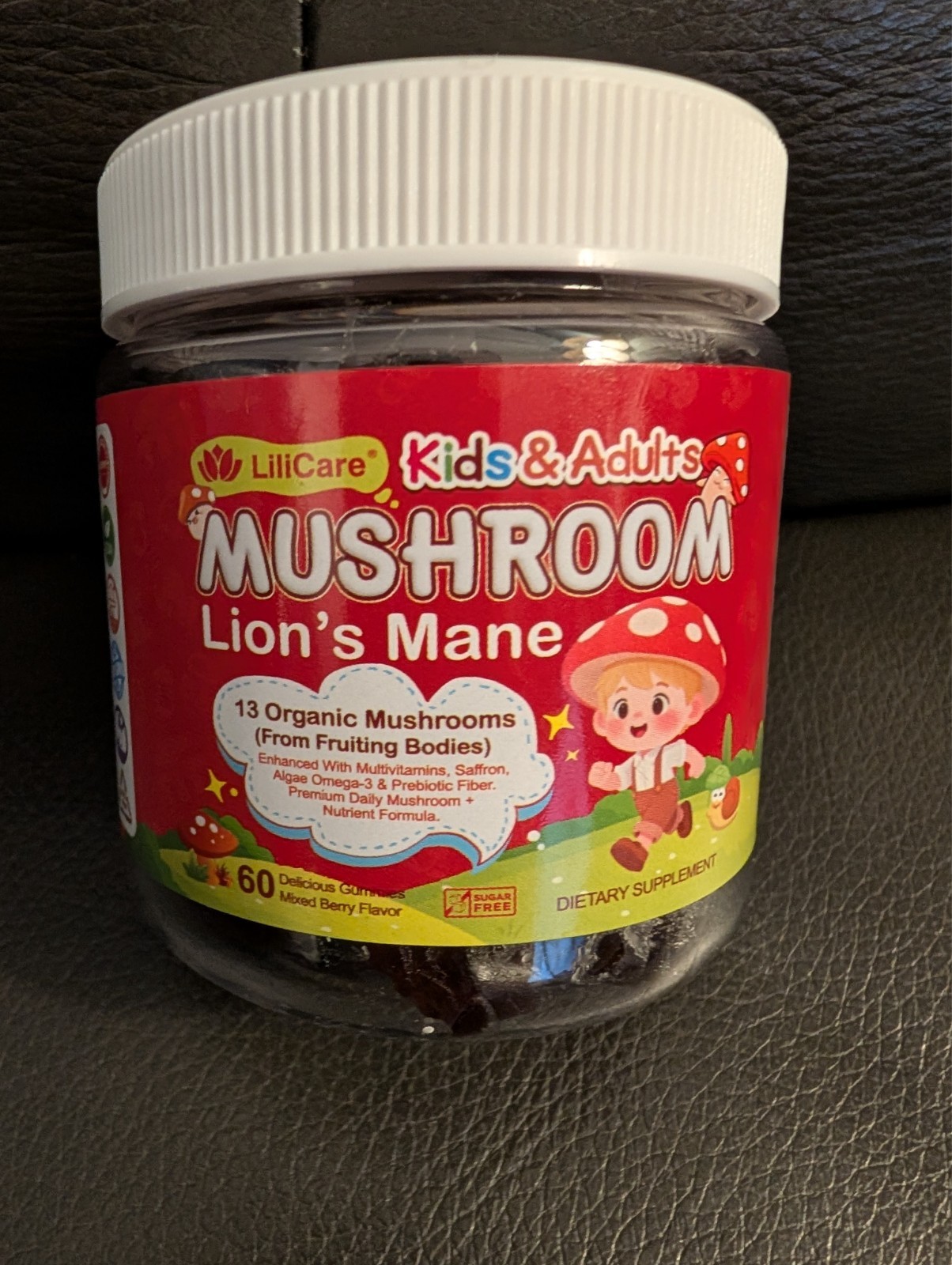 Lions Mane Mushroom Focus Gummies for Kids, Teens & Adults, 24-IN-1 Brain Gummy
