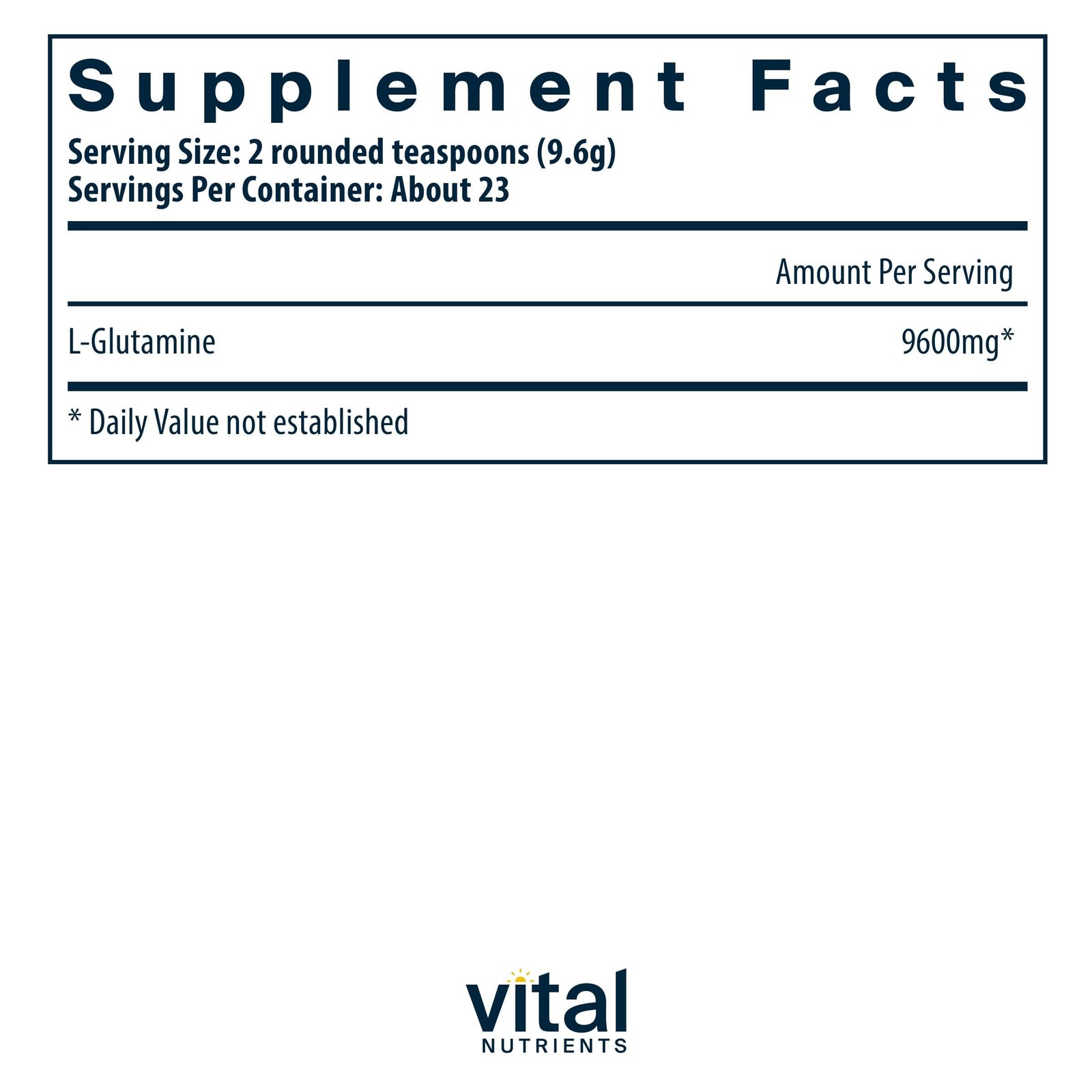 Vital Nutrients Glutamine Powder – Healthy Gastrointestinal Tract Function –