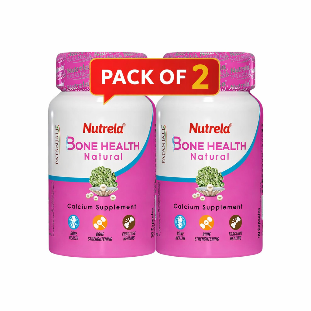 2x pack Patanjali Nutrela Bone Health Natural Calcium Supplement For Men / Women