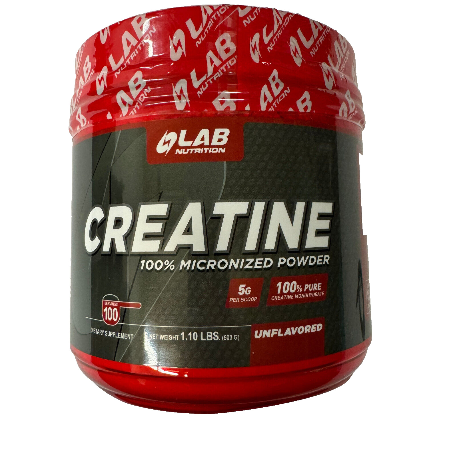 Lab Nutrition Micronized Creatine Unflavored 500G 1.1 LBS – Made in USA