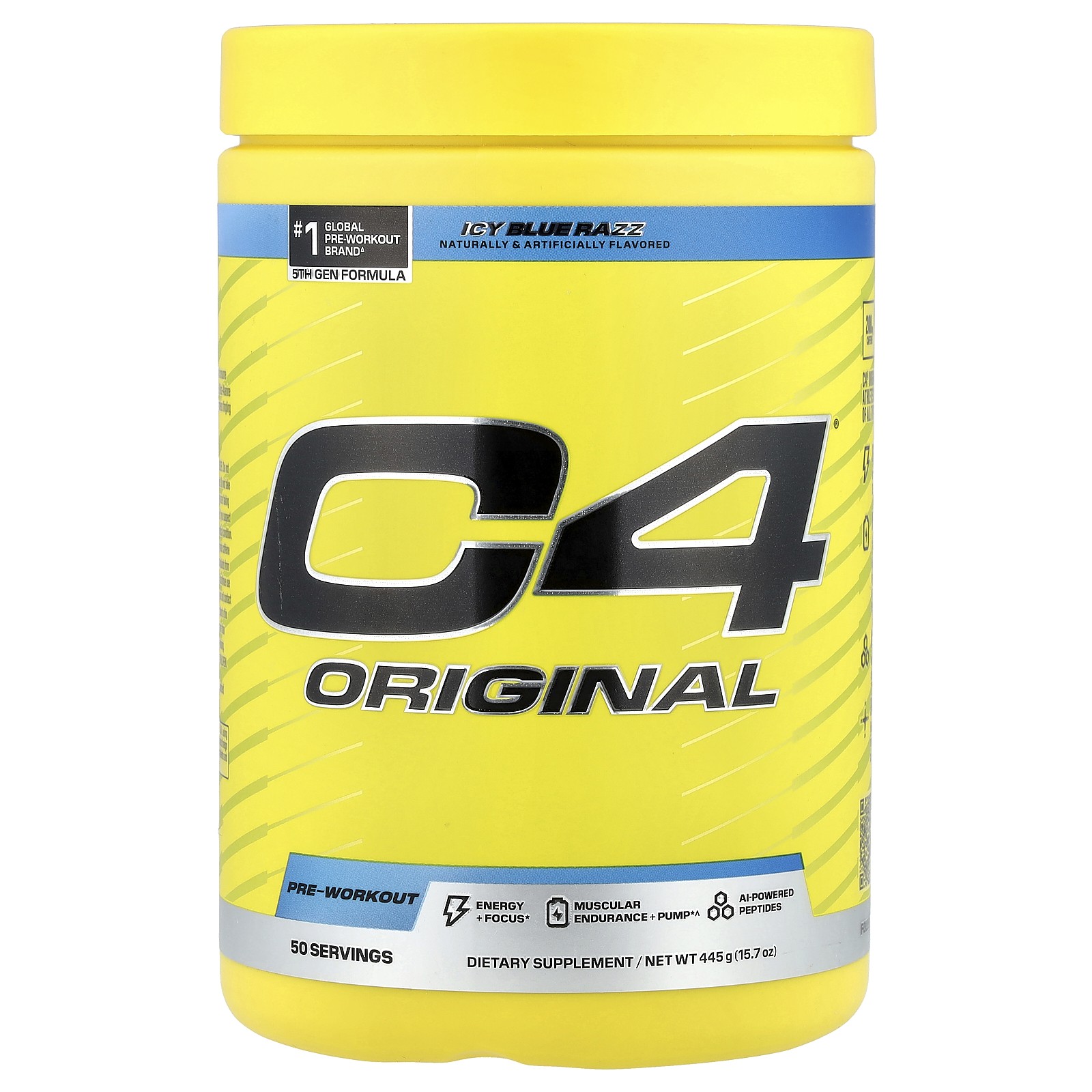 C4® Original, Pre-Workout, Icy Blue Razz, 15.7 oz (445 g)