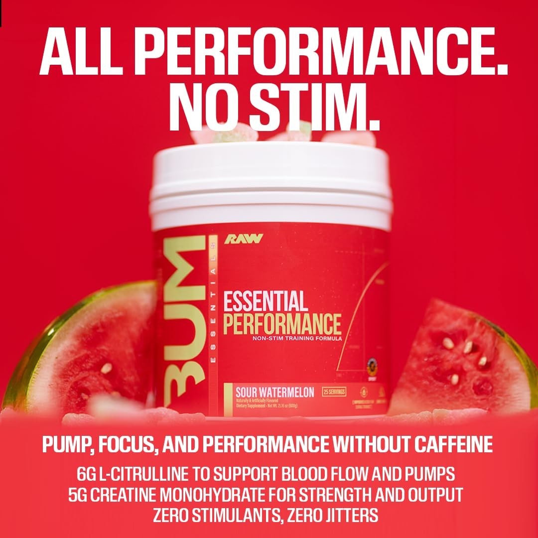Non-Stim Pre-Workout Powder for Endurance & Focus – Creatine, L-Citrulline, Beta