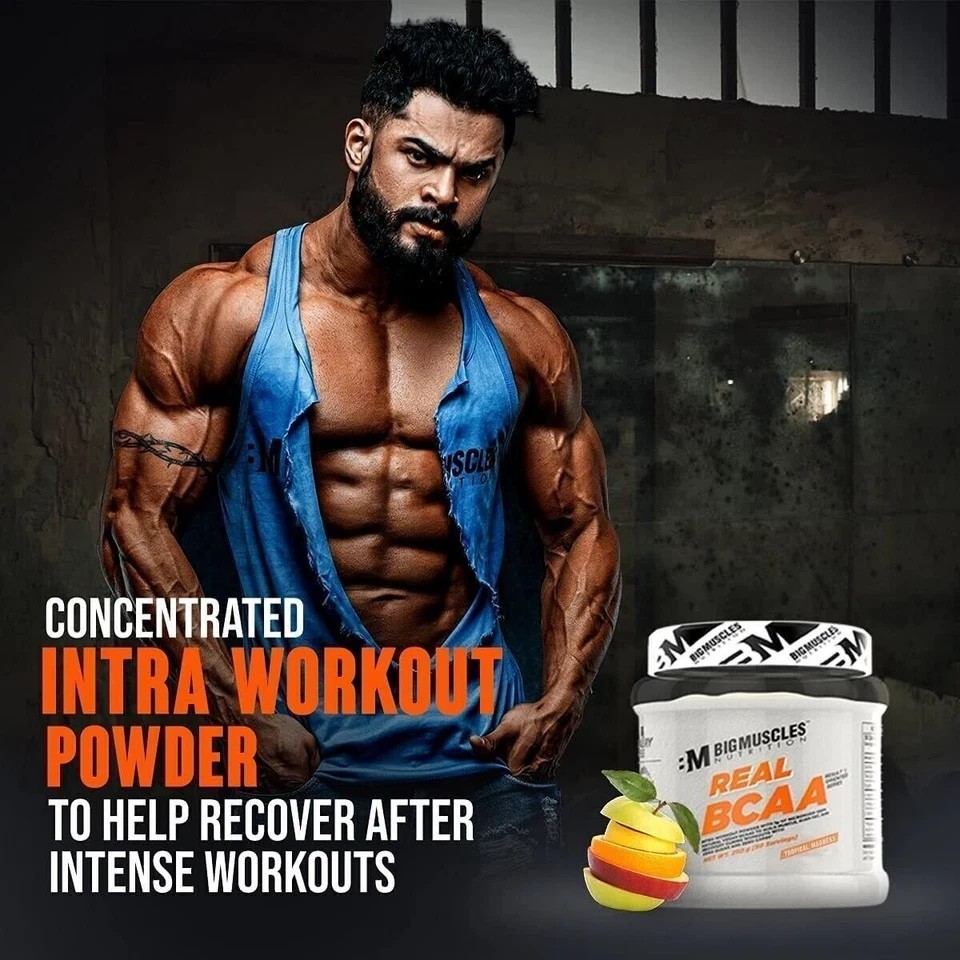 Bigmuscles Nutrition Real BCAA (Pack of 50 Servings) /TROPICAL MADNESS /250 gm