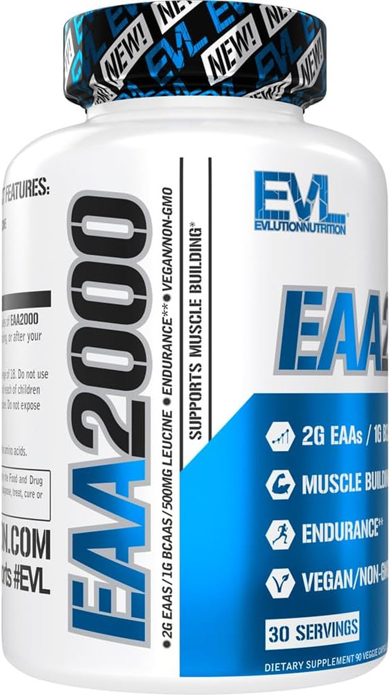 Nutrition EAA2000 – Pre & Post Workout Capsules – Muscle Building + Recovery Sup