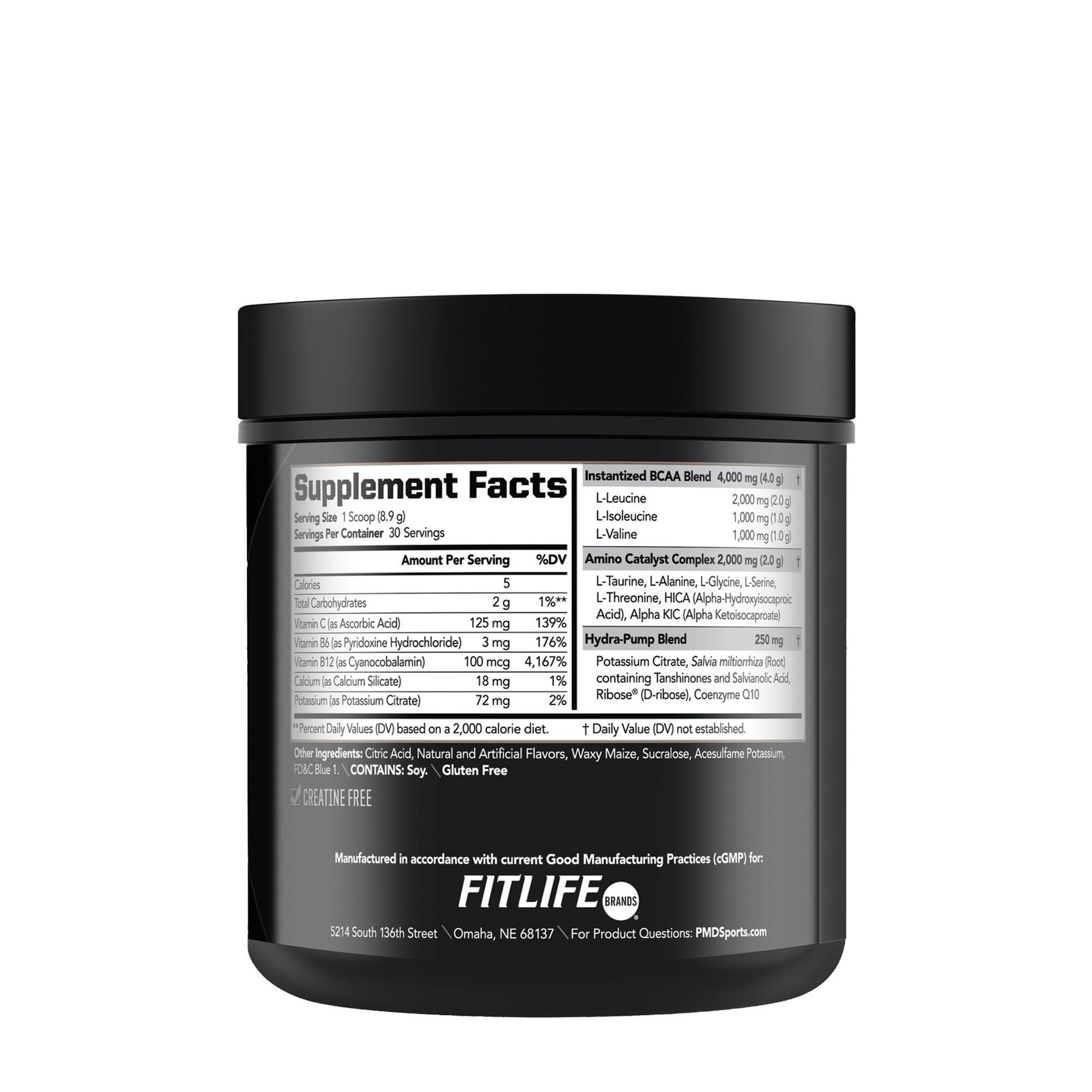 PMD® BCAA Stim Free – Blue Razz (30 Servings)