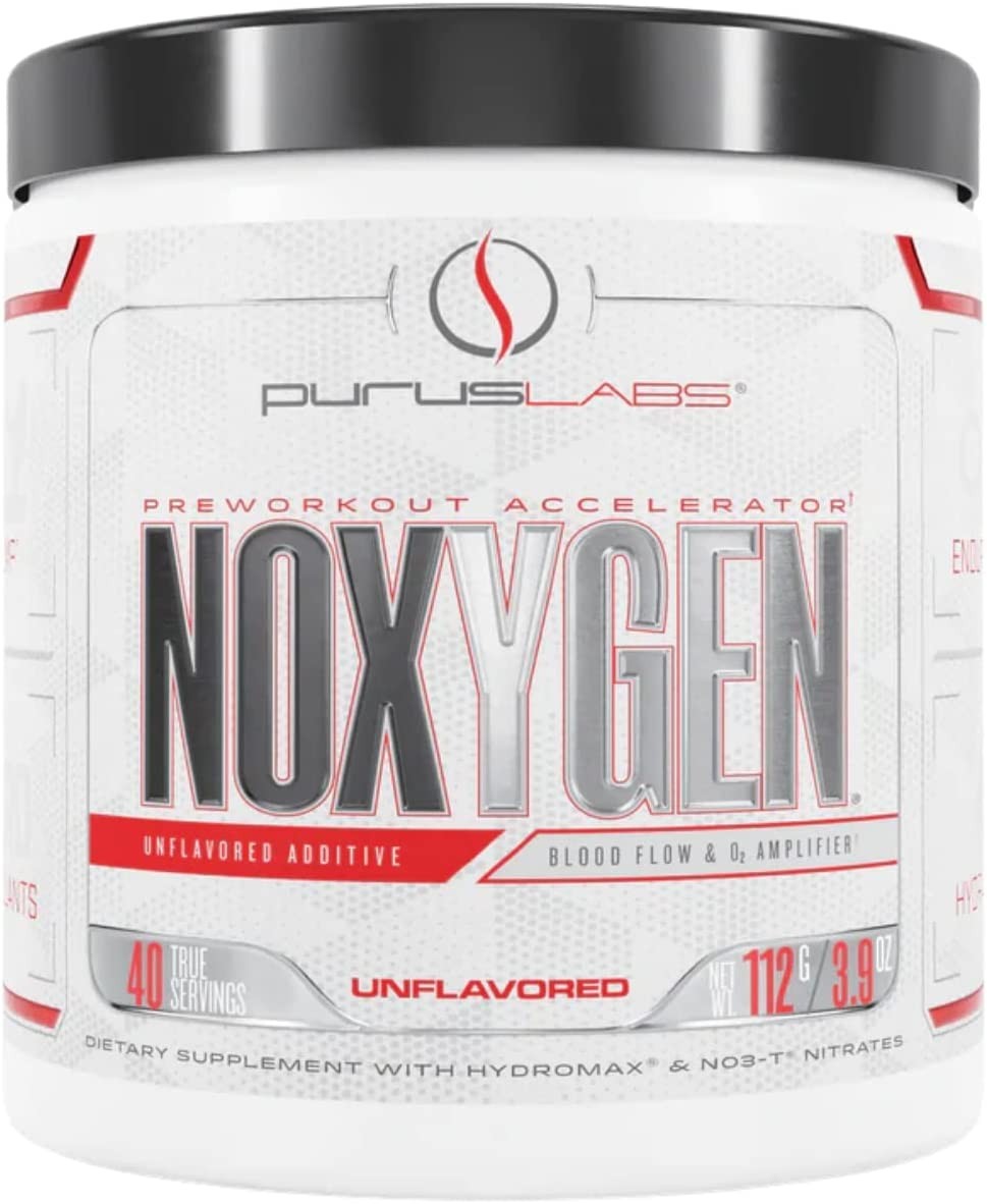 Purus Labs Noxygen – Unflavored Pre-Workout Accelerator, Nitric Oxide 40 Serving
